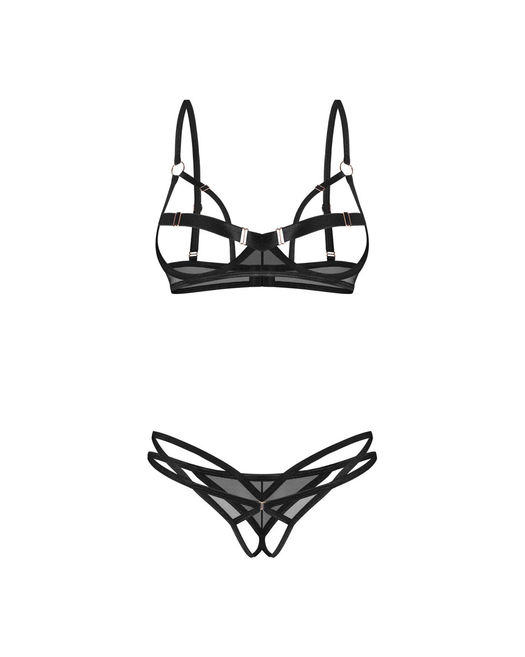 Комплект Obsessive Euridia 2-pcs crotchless set