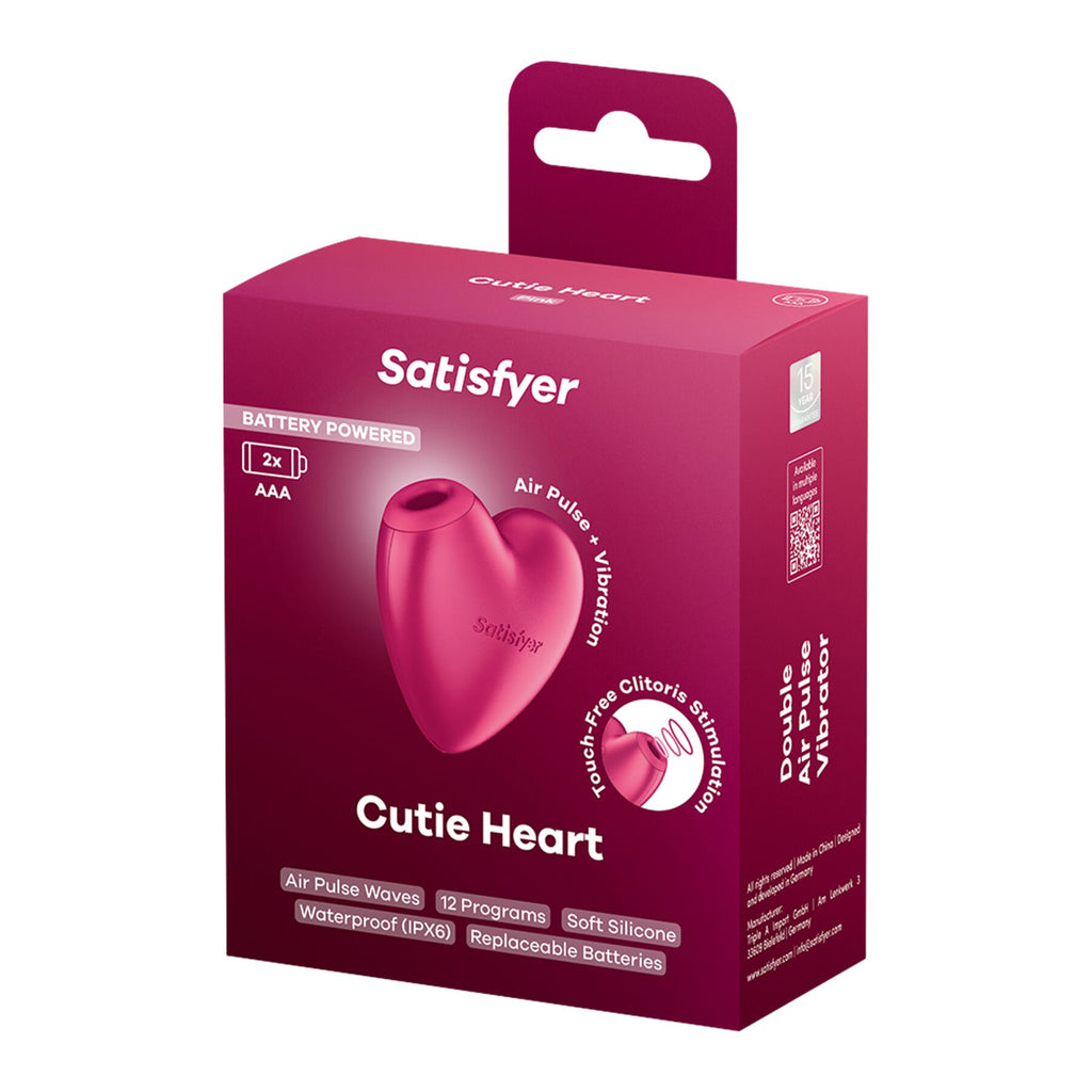 Вакуумний стимулятор-серце з вібрацією Satisfyer Cutie Heart Battery Series