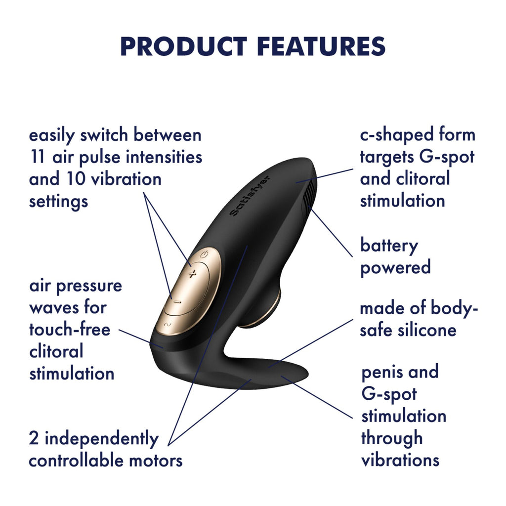 Вакуумний вібратор для пар Satisfyer Pro 4 Couples Battery Series