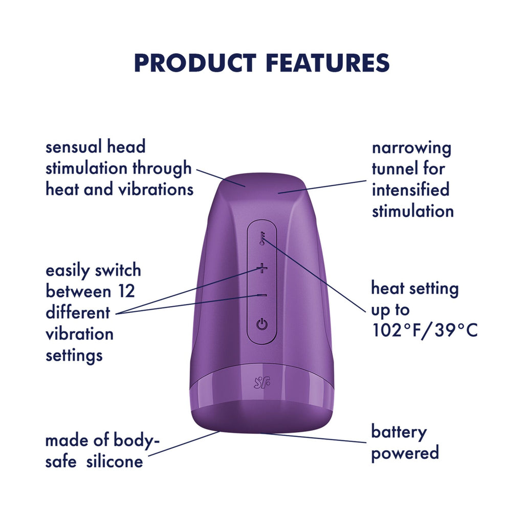 Мастурбатор Satisfyer Men Heat Vibration Battery Series імітатор мінету