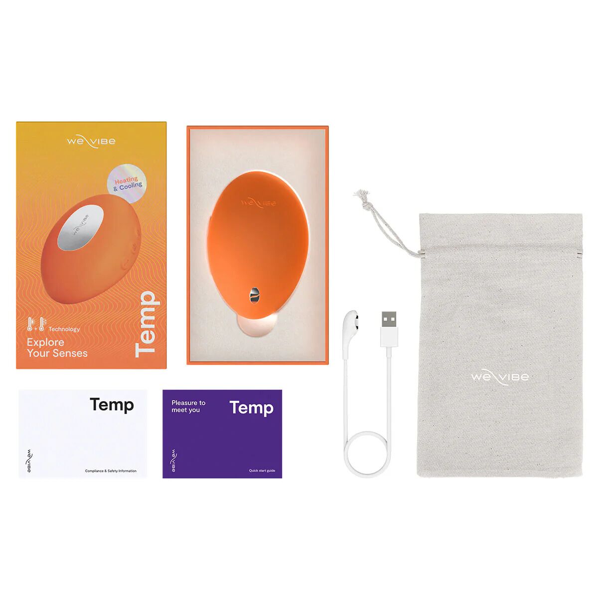 Вібратор We-Vibe Temp Tangerine
