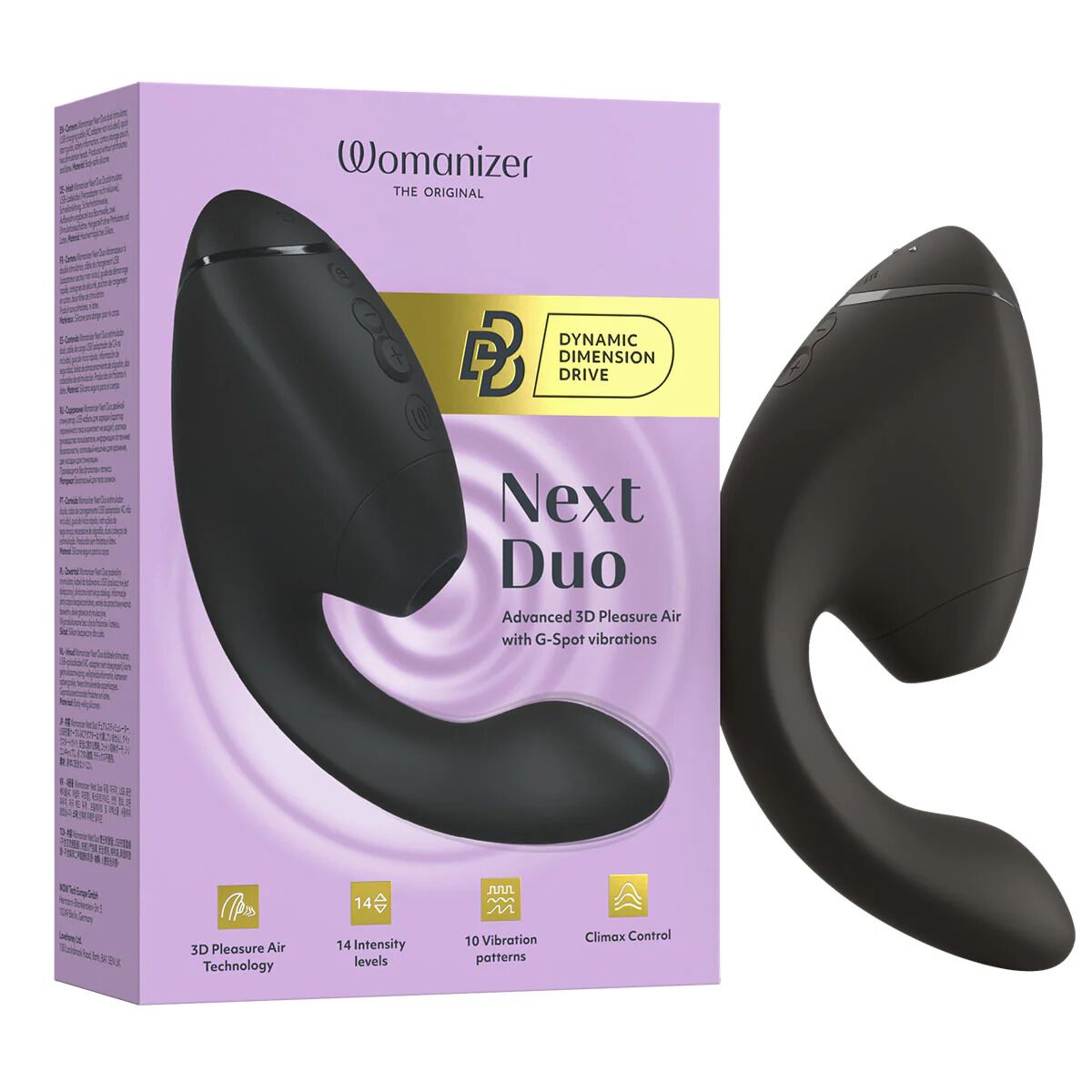 Подвійний вакуумний кліторальний стимулятор з вібрацією Womanizer Next Duo