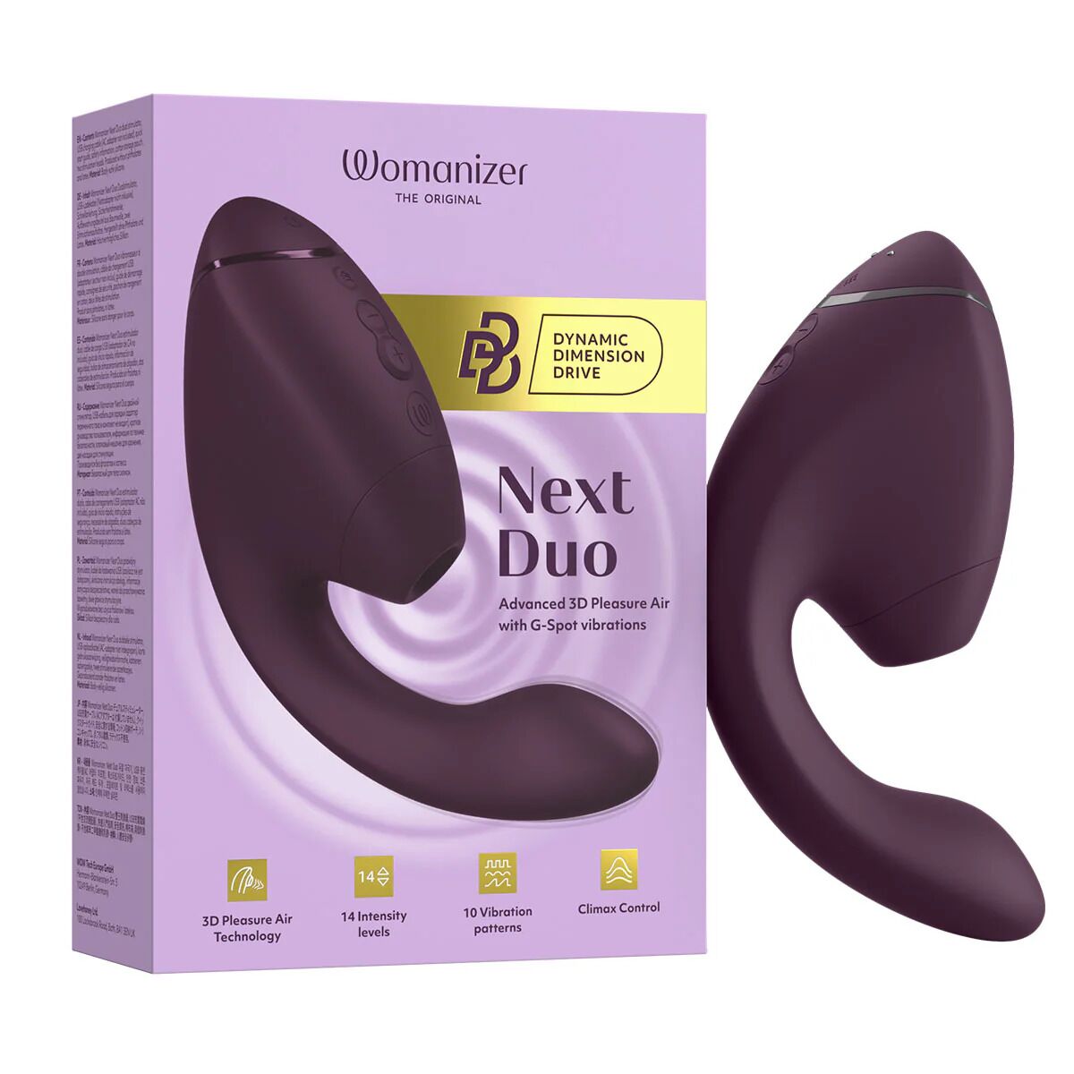 Подвійний вакуумний кліторальний стимулятор з вібрацією Womanizer Next Duo