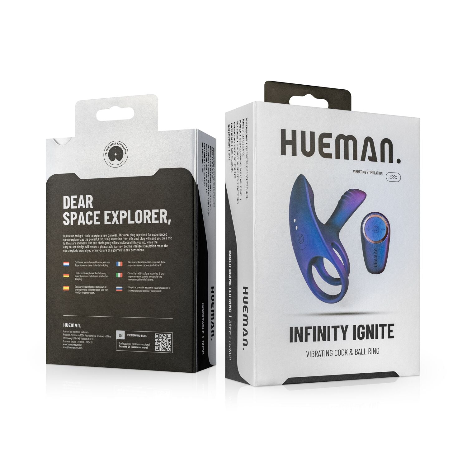 Ерекційне віброкільце Hueman Infinity Ignite Vibrating Cock Ring