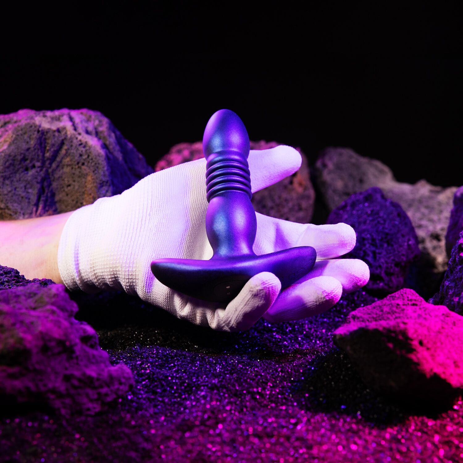 Анальна пробка з вібрацією та пульсацією Hueman Supernova Thrusting Buttplug