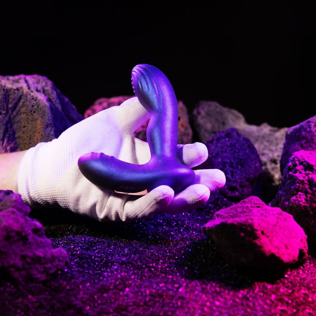 Анальна вібропробка з пульсацією Hueman Galaxy Tapping Buttplug