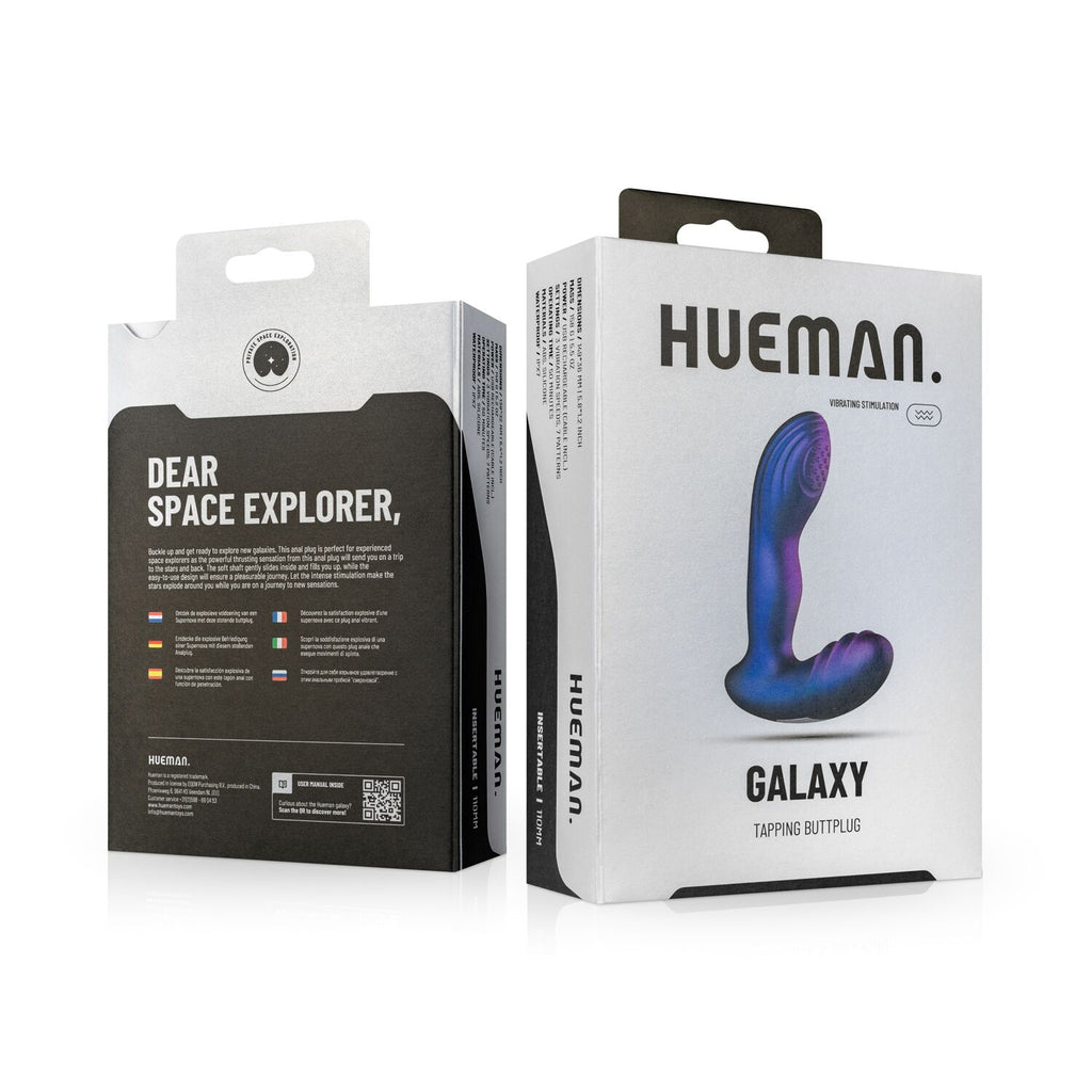 Анальна вібропробка з пульсацією Hueman Galaxy Tapping Buttplug