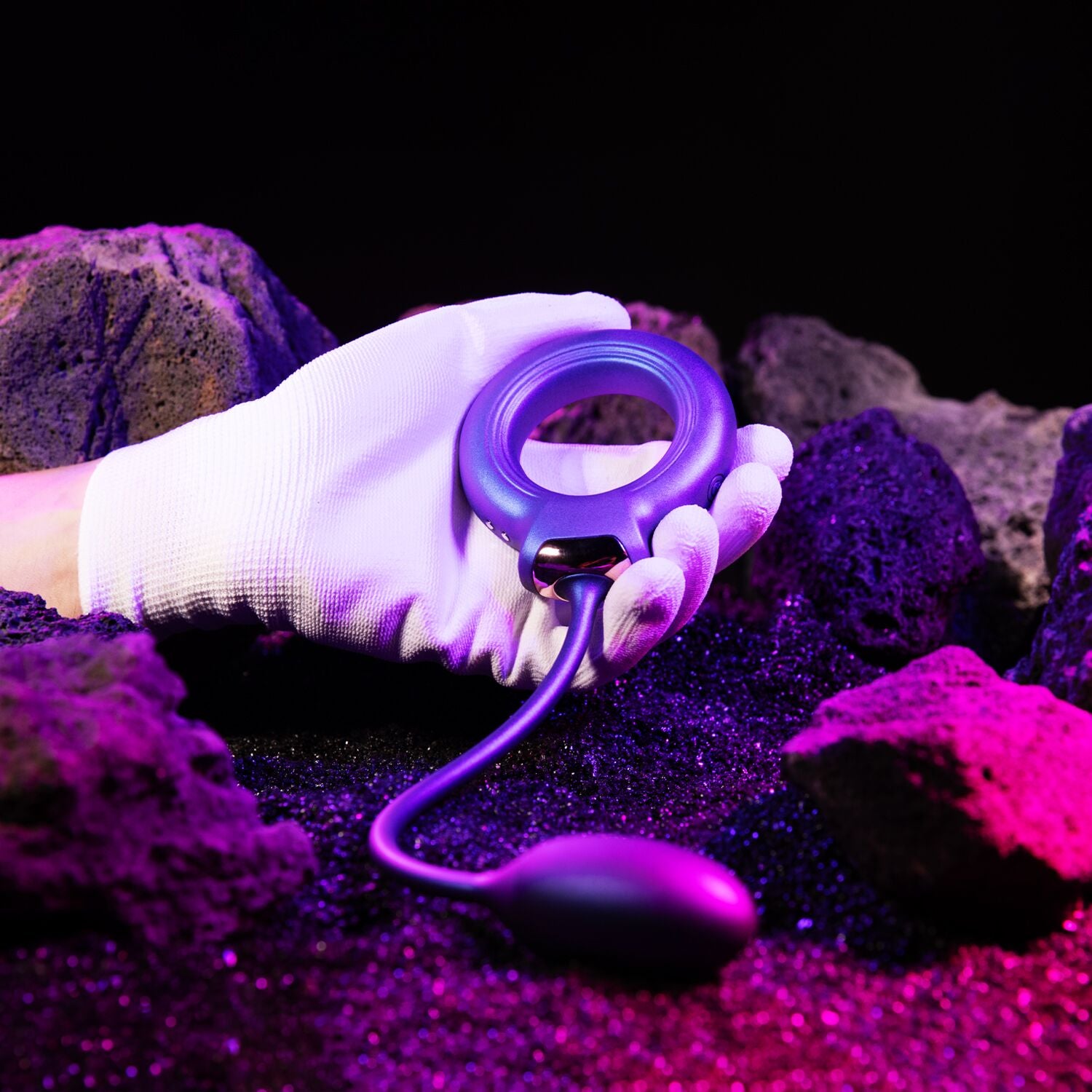 Ерекційне віброкільце з віброяйцем Hueman Eclipse Anal Vibrator