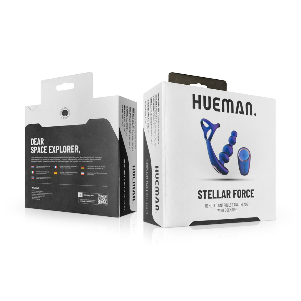 Анальний вібратор з ерекційним кільцем Hueman Stellar Force Anal