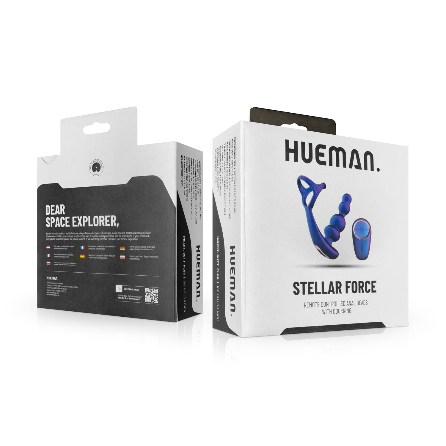 Анальний вібратор з ерекційним кільцем Hueman Stellar Force Anal
