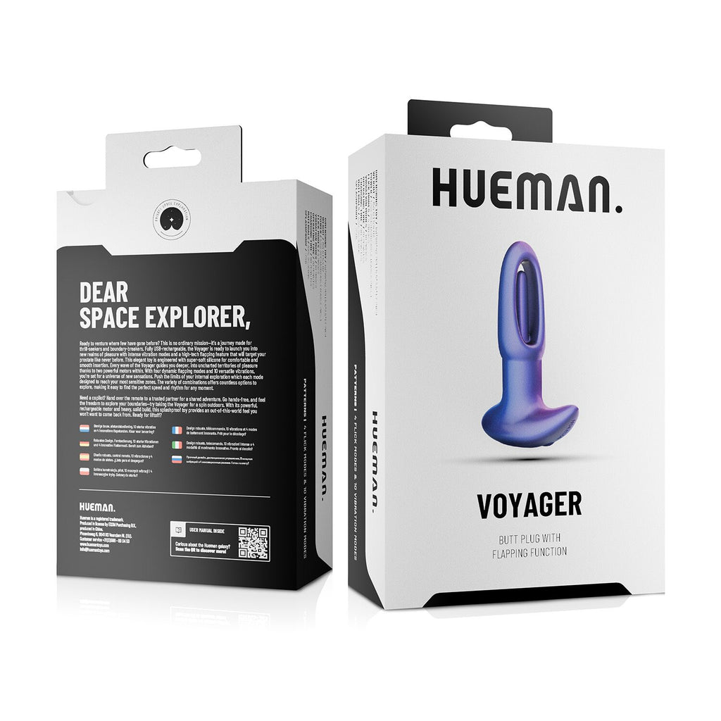 Анальна пробка з віброязичком Hueman Voyager Butt Plug