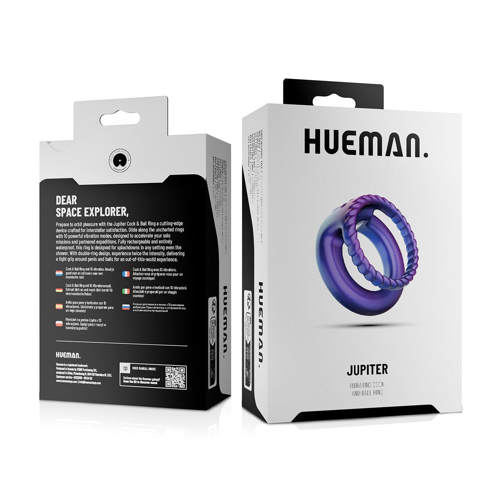 Ерекційне віброкільце Hueman Jupiter Vibrating Cock and Ball Ring