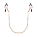 Затискачі для сосків з перлинним ланцюжком Rosy Gold Nipple Clamps Pearls