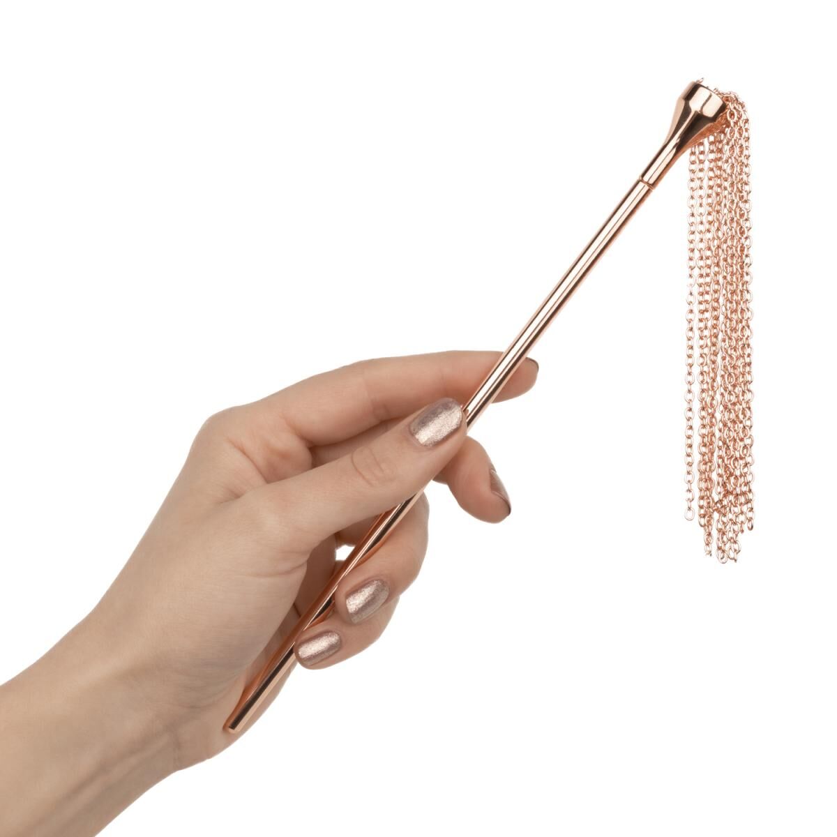 Лоскітка з металевим флогером Rosy Gold Feather Tickler &