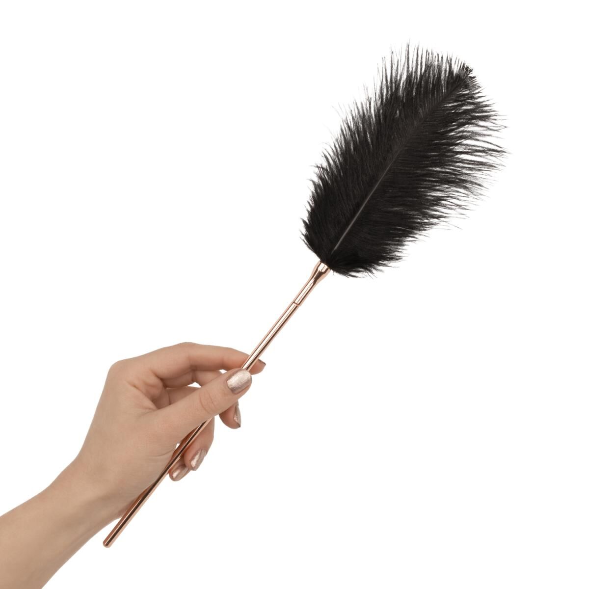 Лоскітка з металевим флогером Rosy Gold Feather Tickler &