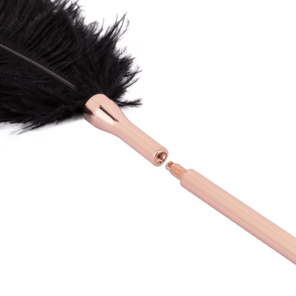 Лоскітка з металевим флогером Rosy Gold Feather Tickler &
