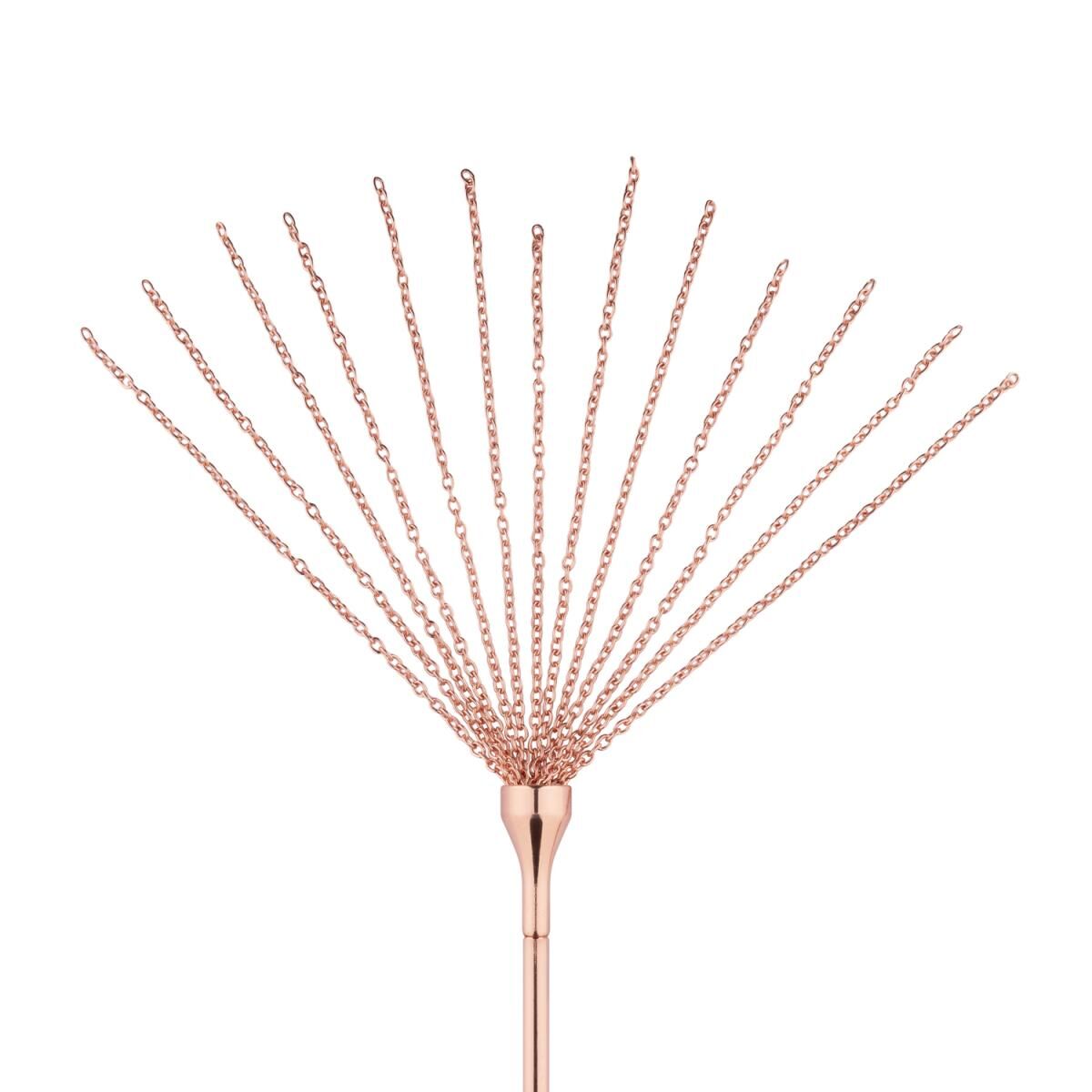 Лоскітка з металевим флогером Rosy Gold Feather Tickler &
