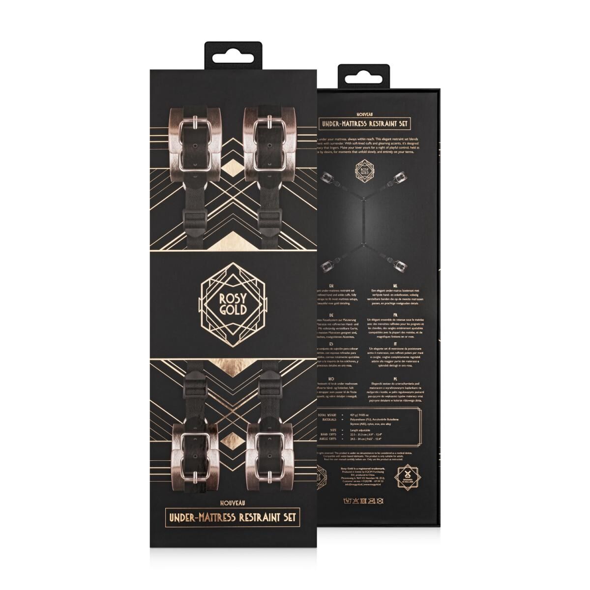 Фіксатор рук і ніг для ліжка Rosy Gold Under-Mattress Restraint Set
