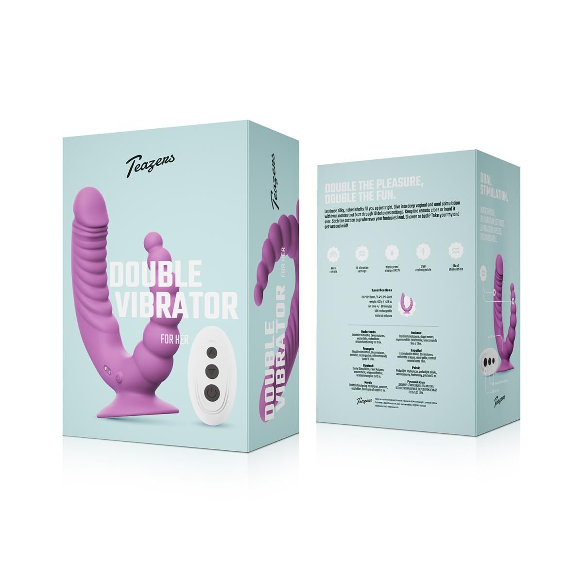 Подвійний вібратор Teazers Double Vibrator