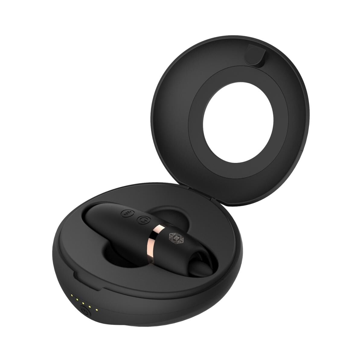 Мінівібратор з язичком Rosy Gold Vibrating & Licking Dual Stimulator