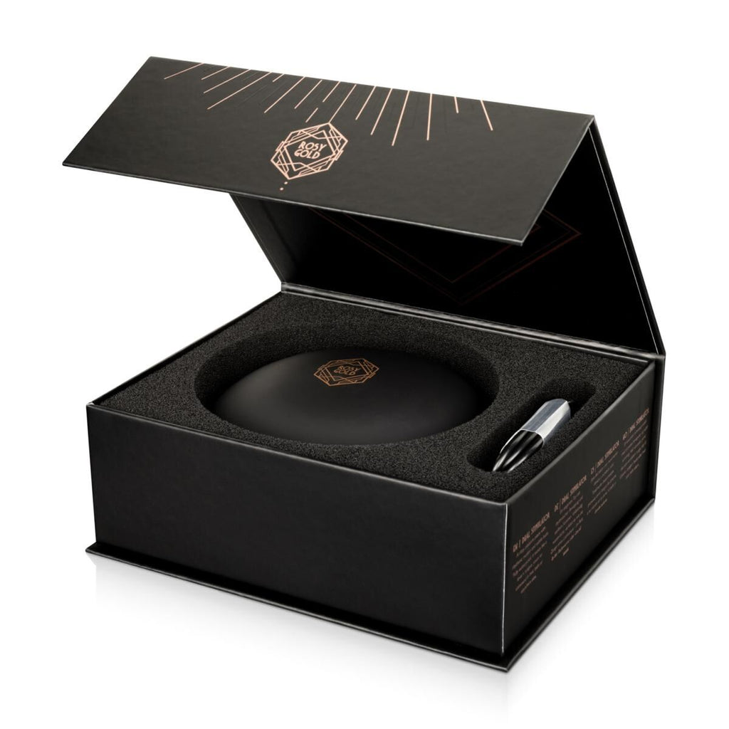 Мінівібратор з язичком Rosy Gold Vibrating & Licking Dual Stimulator