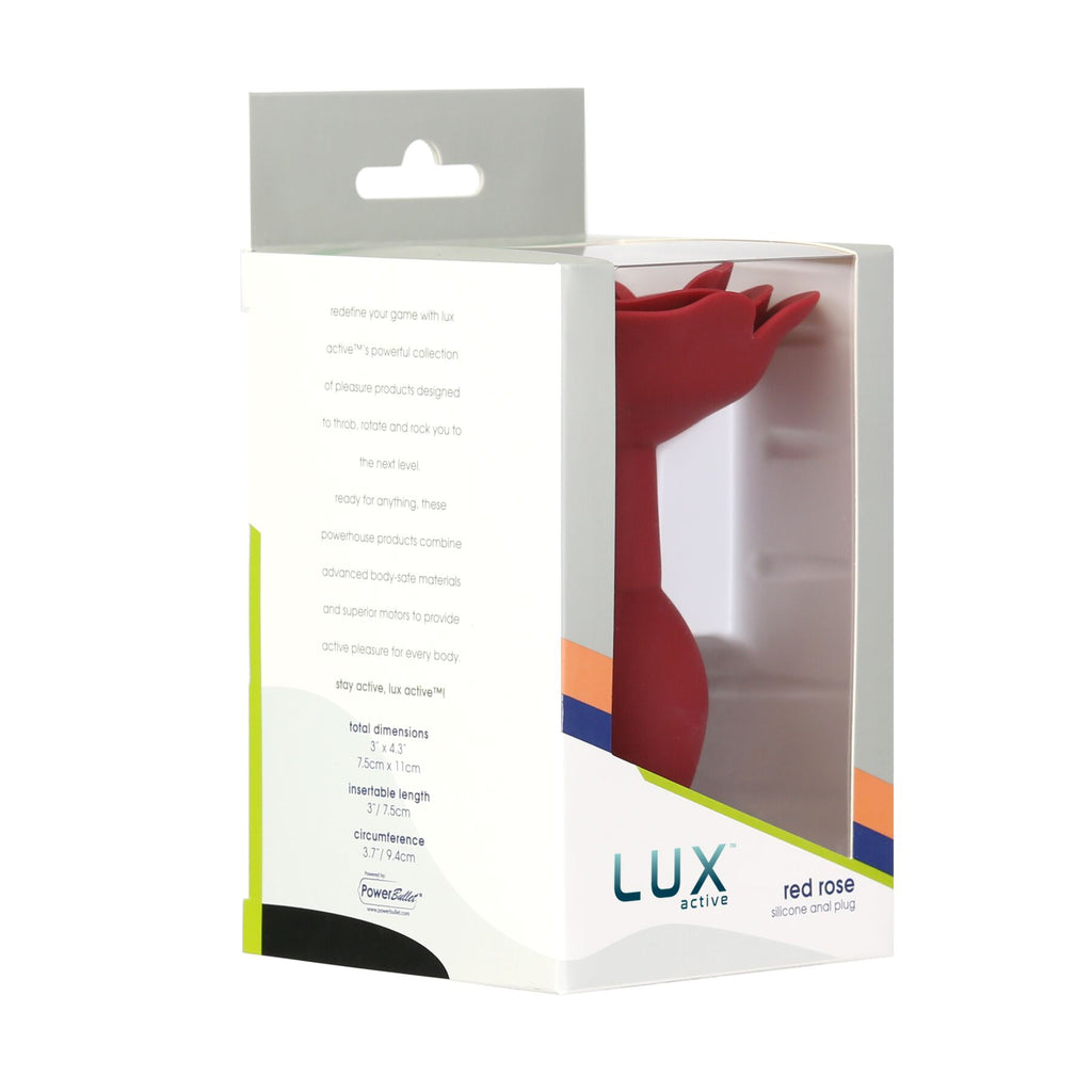 Силіконова анальна пробка Lux Active с розой