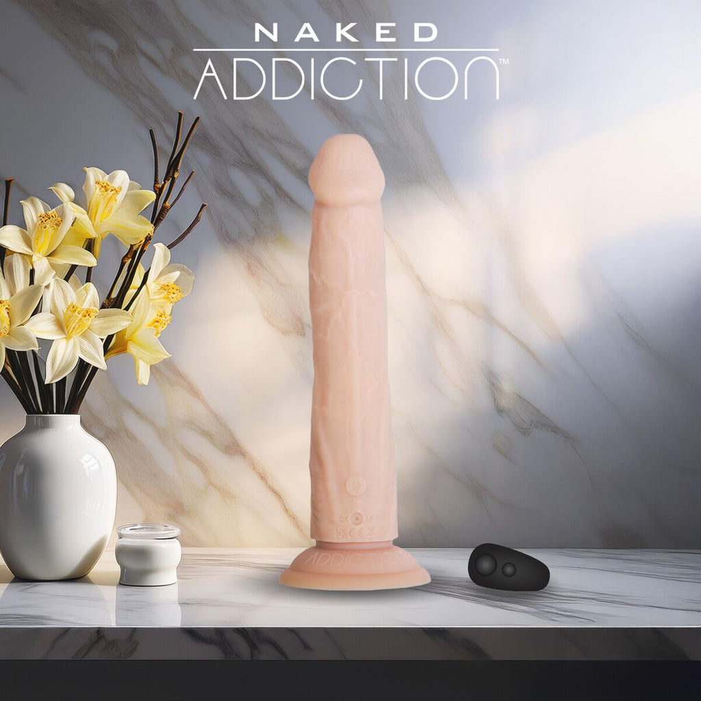 Фалоімітатор з ротацією та пульсацією Naked ADDICTION 8″ Rotating & Thrusting Dong