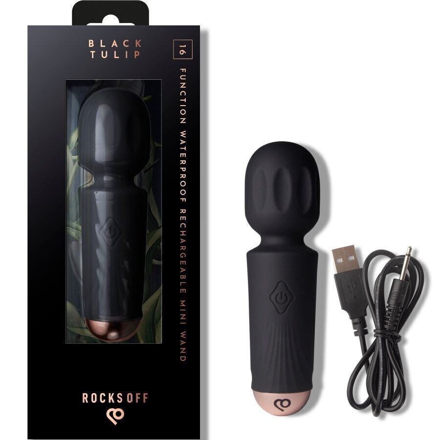 Вібромасажер Rocks Off Mini Wand Black Tulip