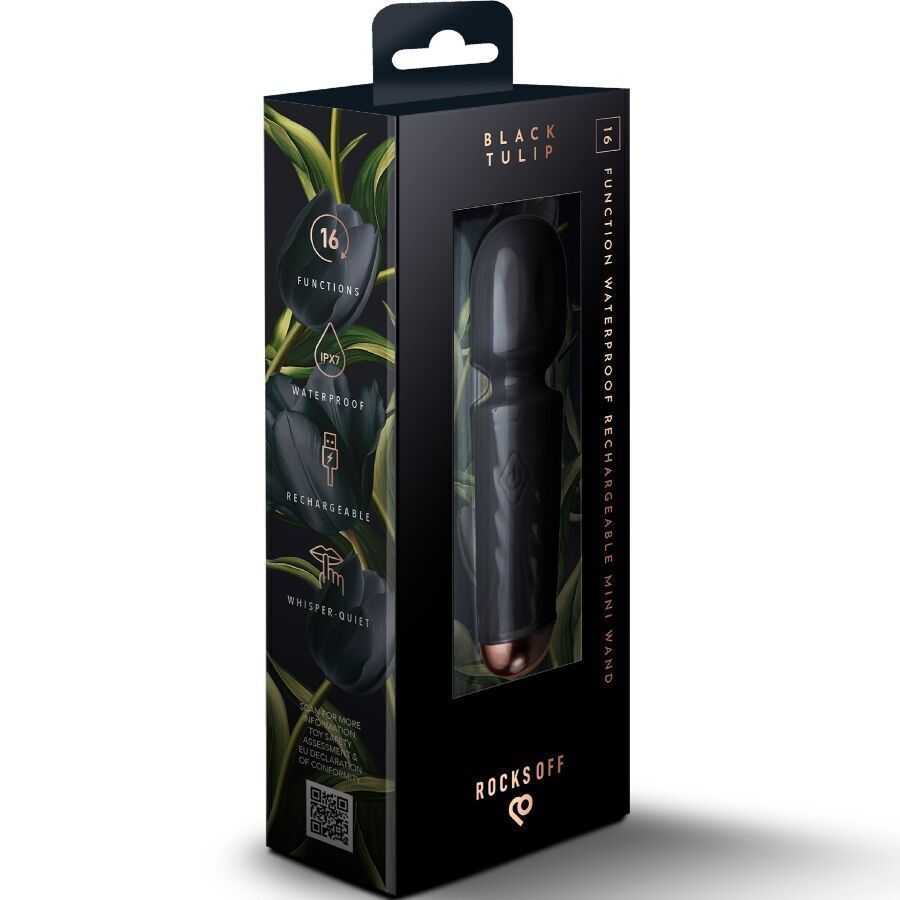 Вібромасажер Rocks Off Mini Wand Black Tulip