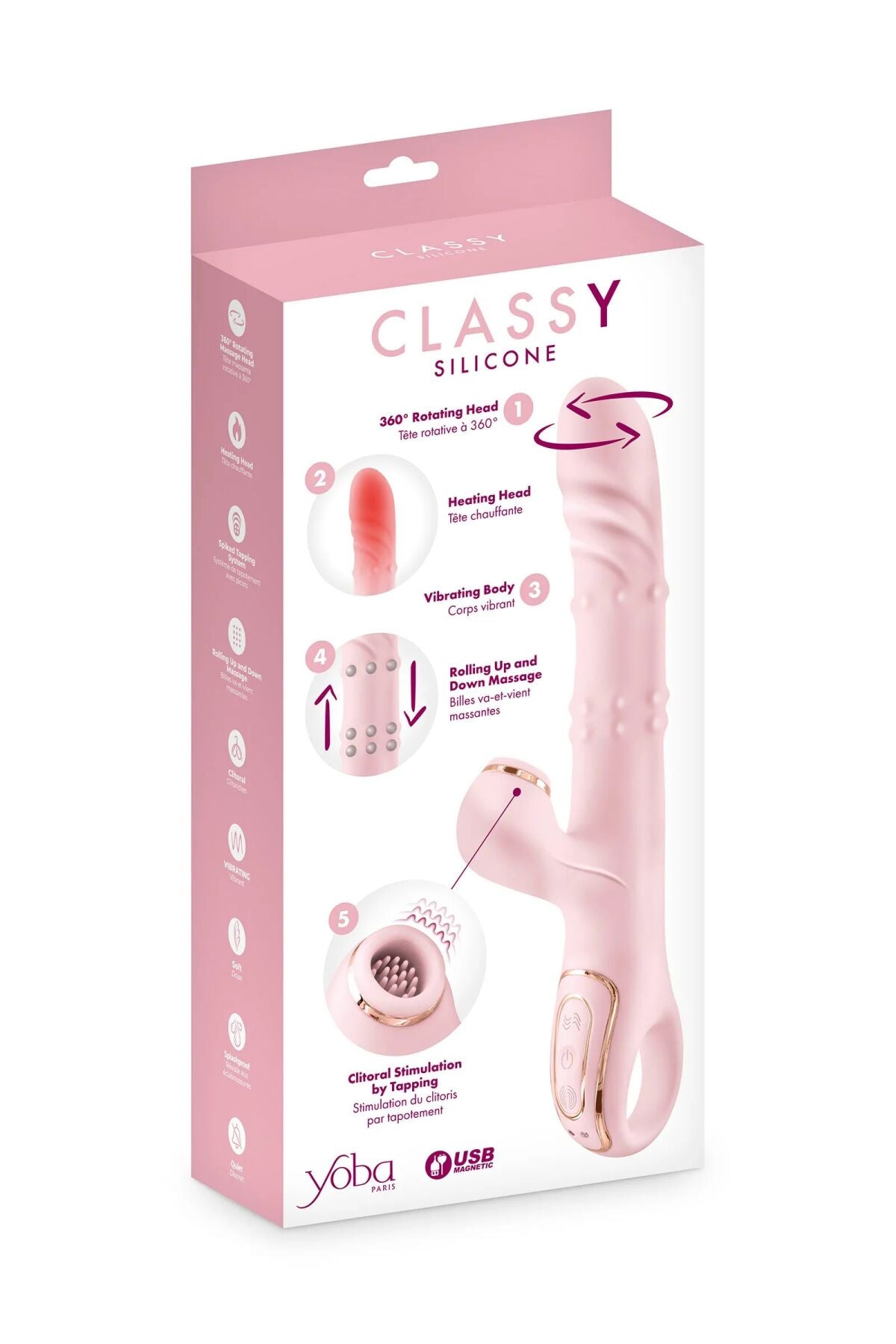 Вібратор-кролик 5в1 Yoba Classy