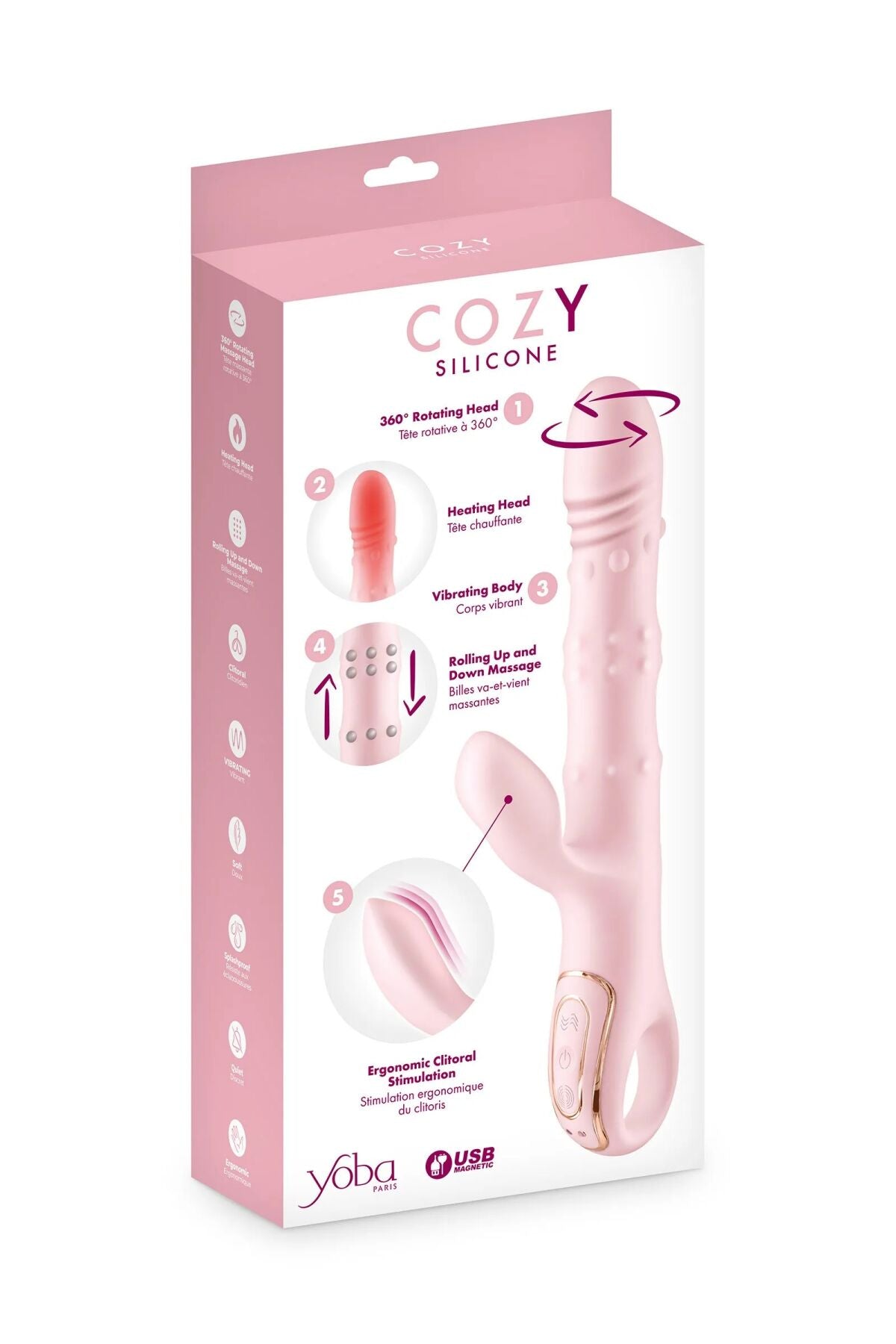 Вібратор-кролик 5в1 Yoba Cozy