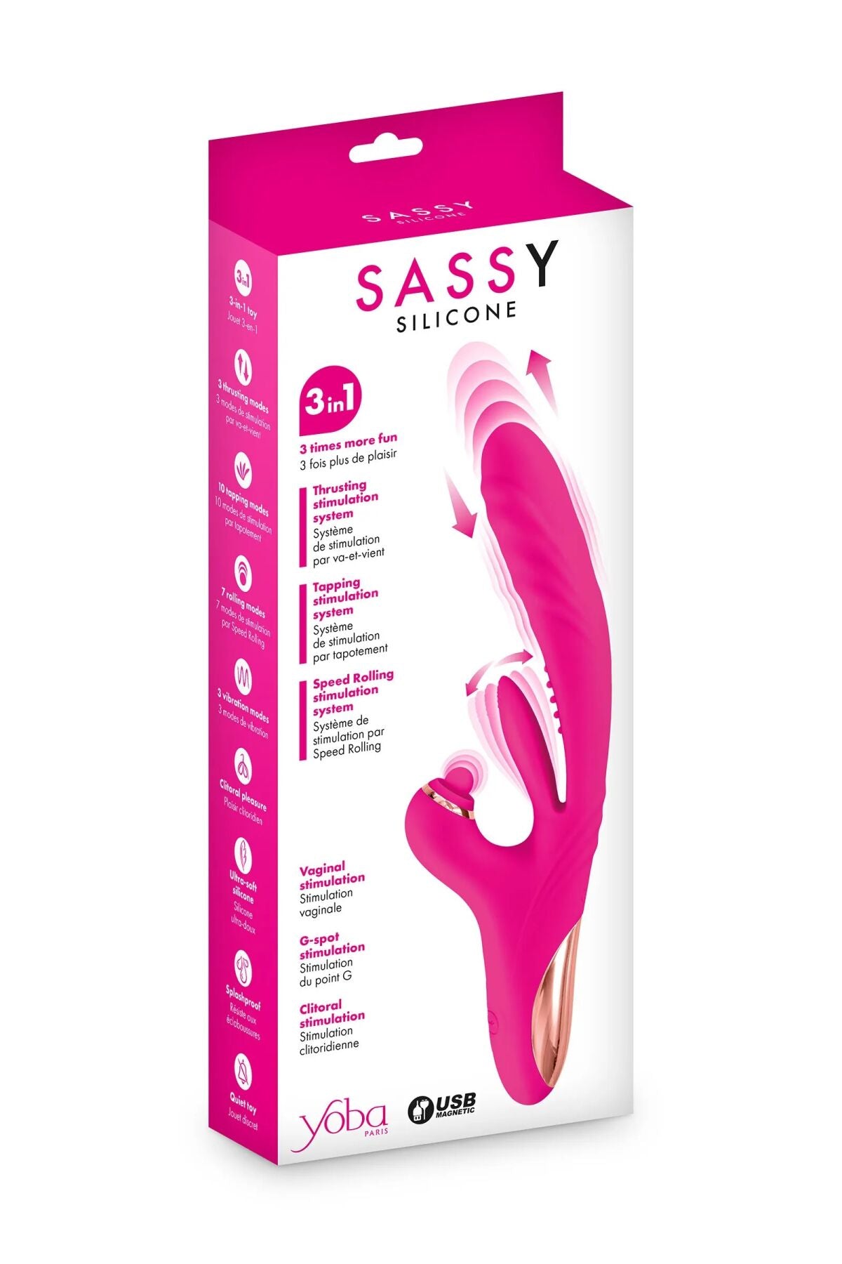 Вібратор-кролик 3в1 Yoba Sassy