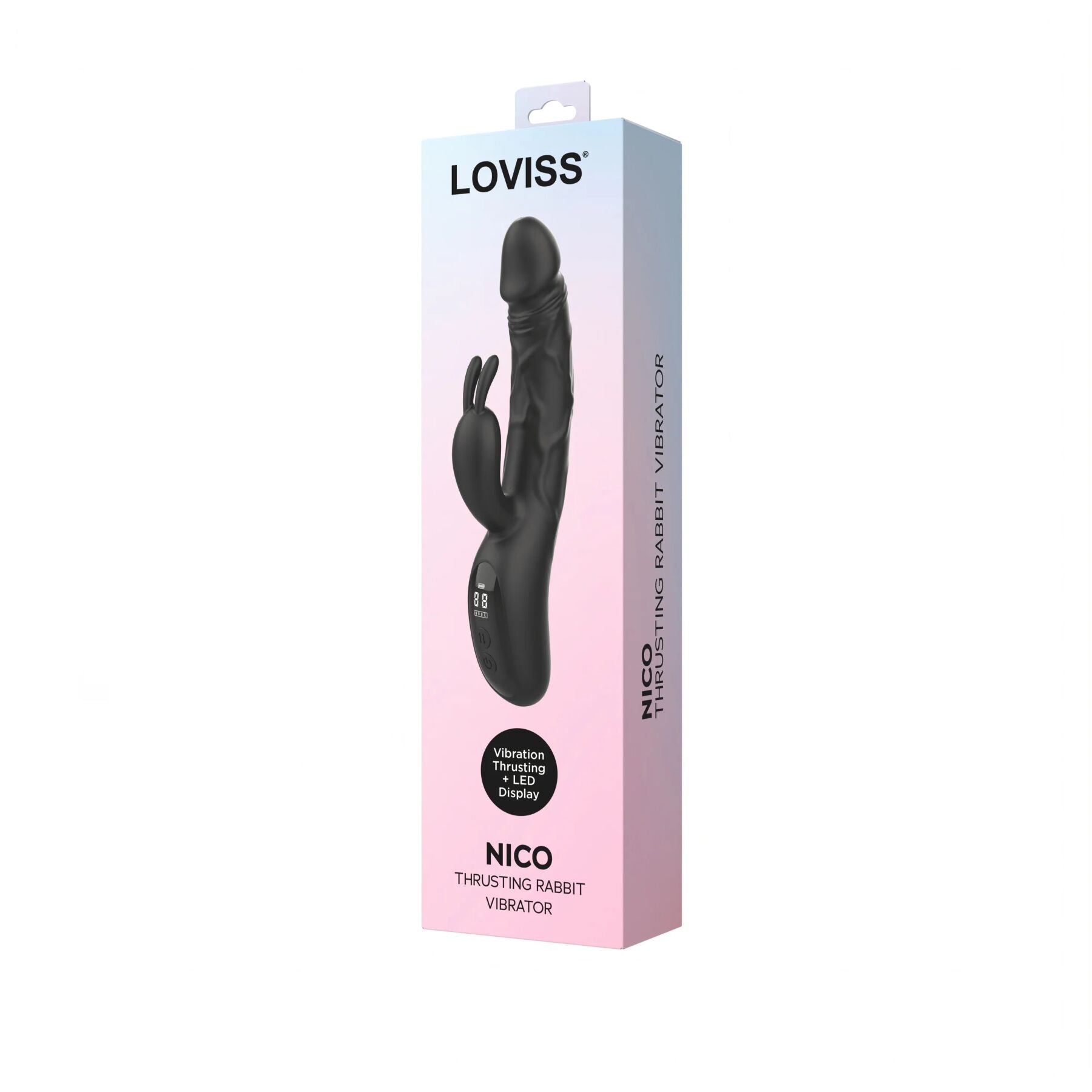Вібратор-кролик з пульсацією Loviss Nico Thrusting Rabbit Vibrator