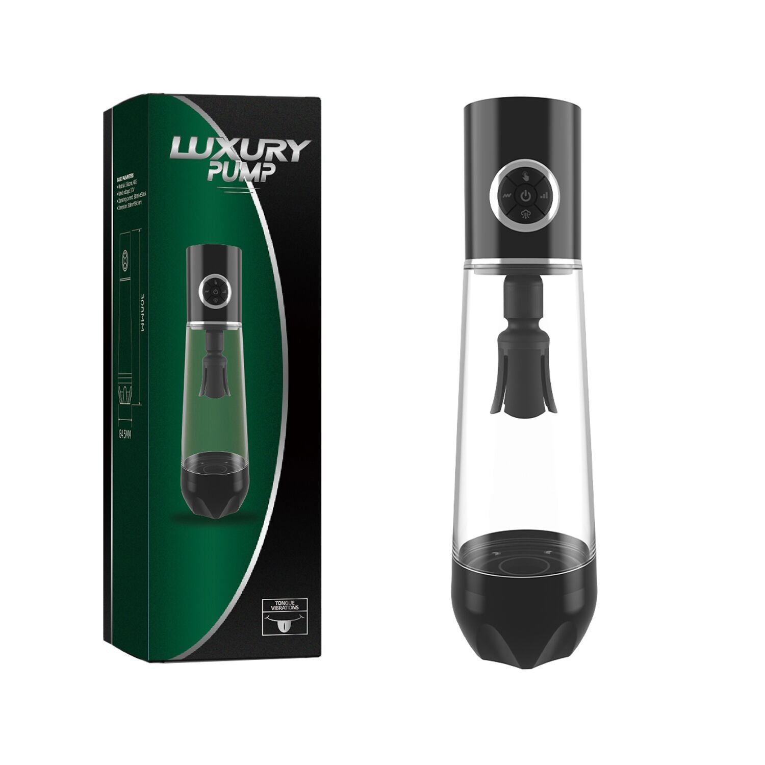 Автоматична вакуумна помпа Men Powerup Luxury Pump з вібромасажем