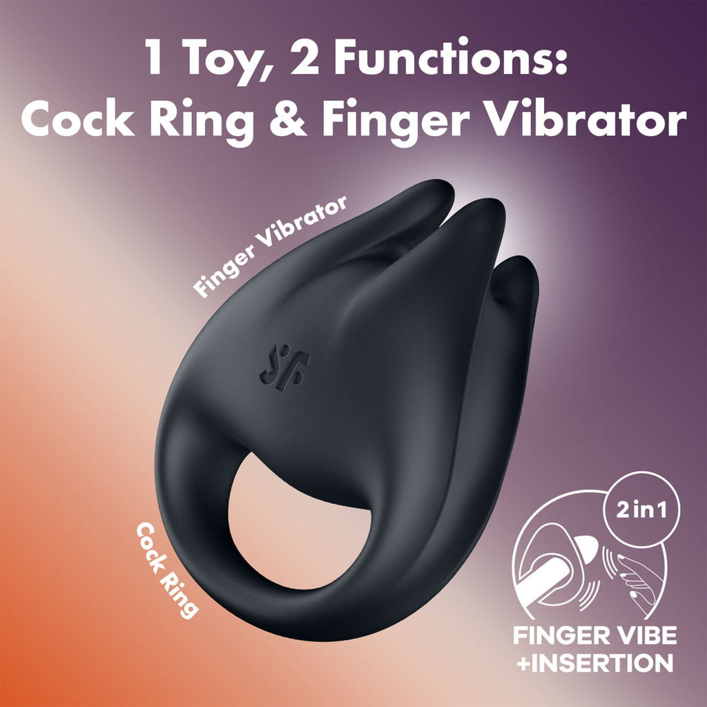 Вібратор на палець та ерекційне кільце 2в1 Satisfyer Perfect Pair 1