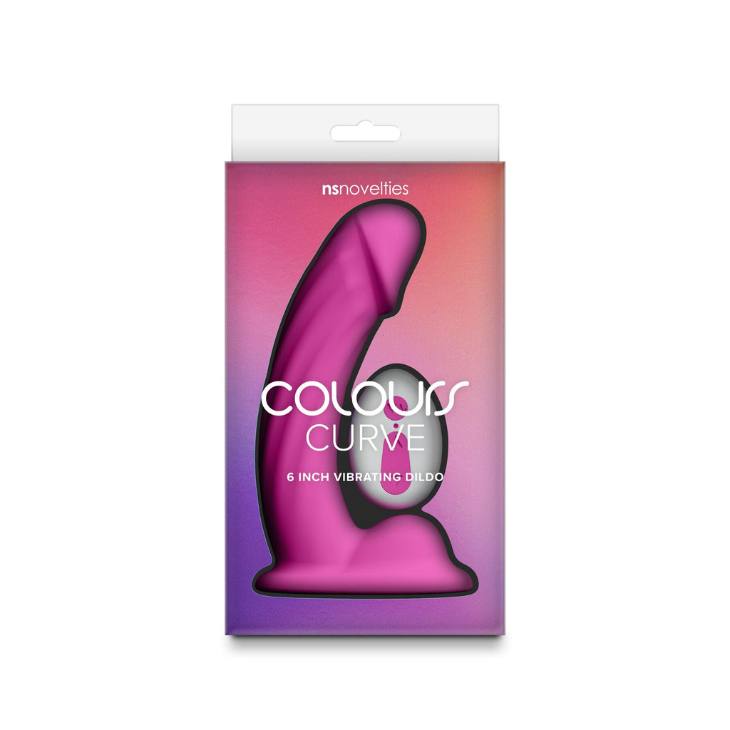 Ділдо з вібрацією NS Novelties Colours - Curve - Vibrating - 6 Dildo