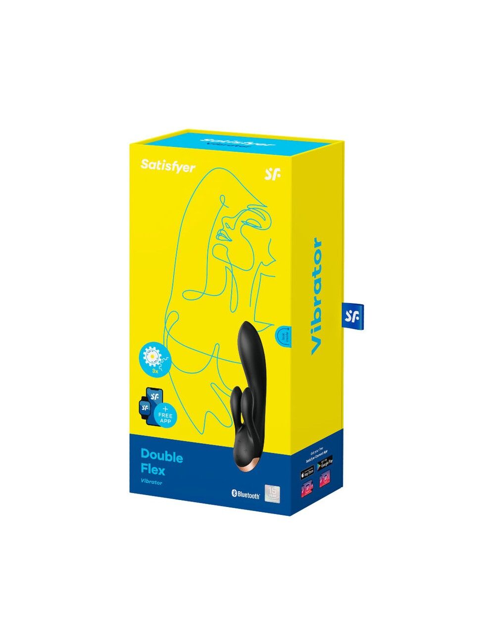 Смарт вібратор-кролик із подвійним відростком Satisfyer Double Flex
