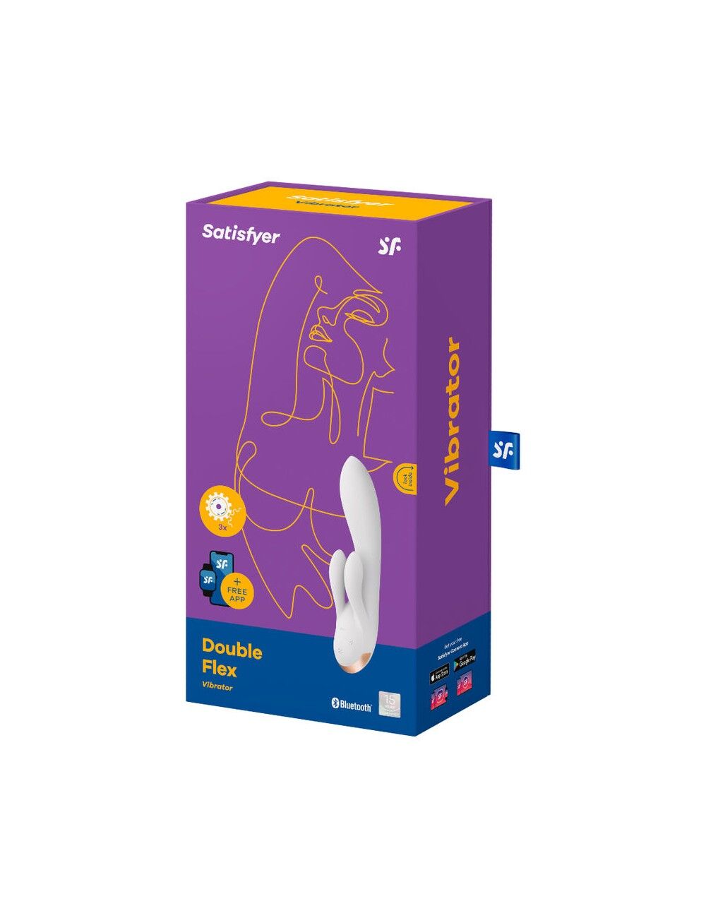 Смарт вібратор-кролик із подвійним відростком Satisfyer Double Flex